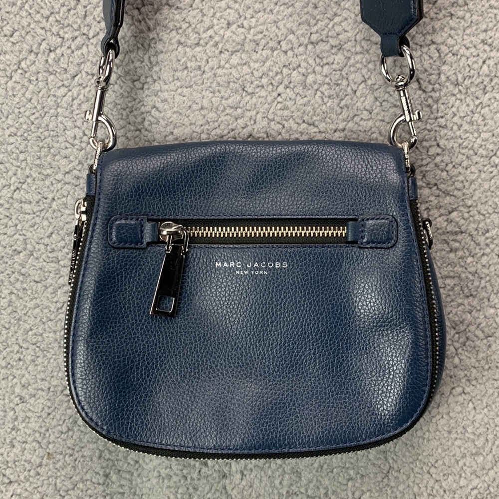 Marc Jacobs Gotham Small‎ Nomad Crossbody Bag Women’s Blue Sea Leather – Good - Picture 2 of 15